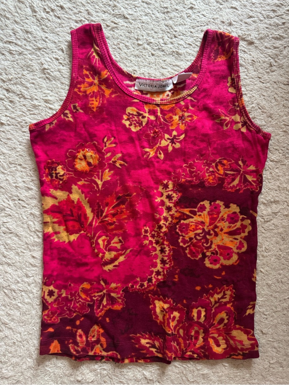 Y2K floral tank top